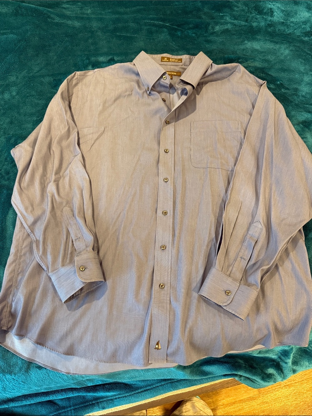 Nordstrom Blue Button-Down Dress Shirt